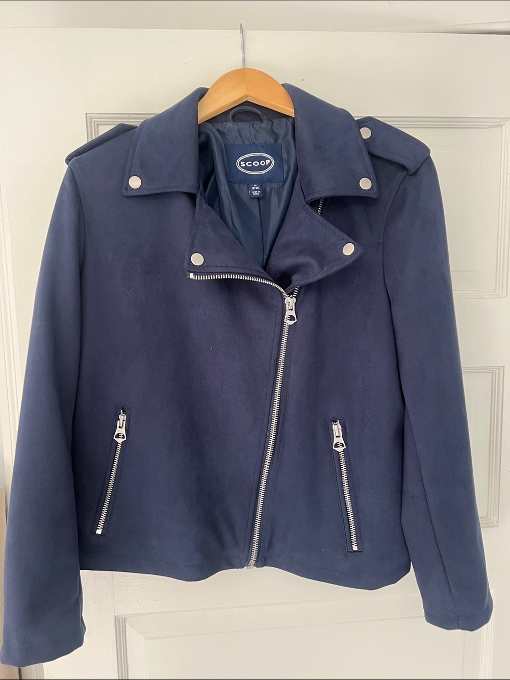Scoop Navy Bomber Jacket - Women's